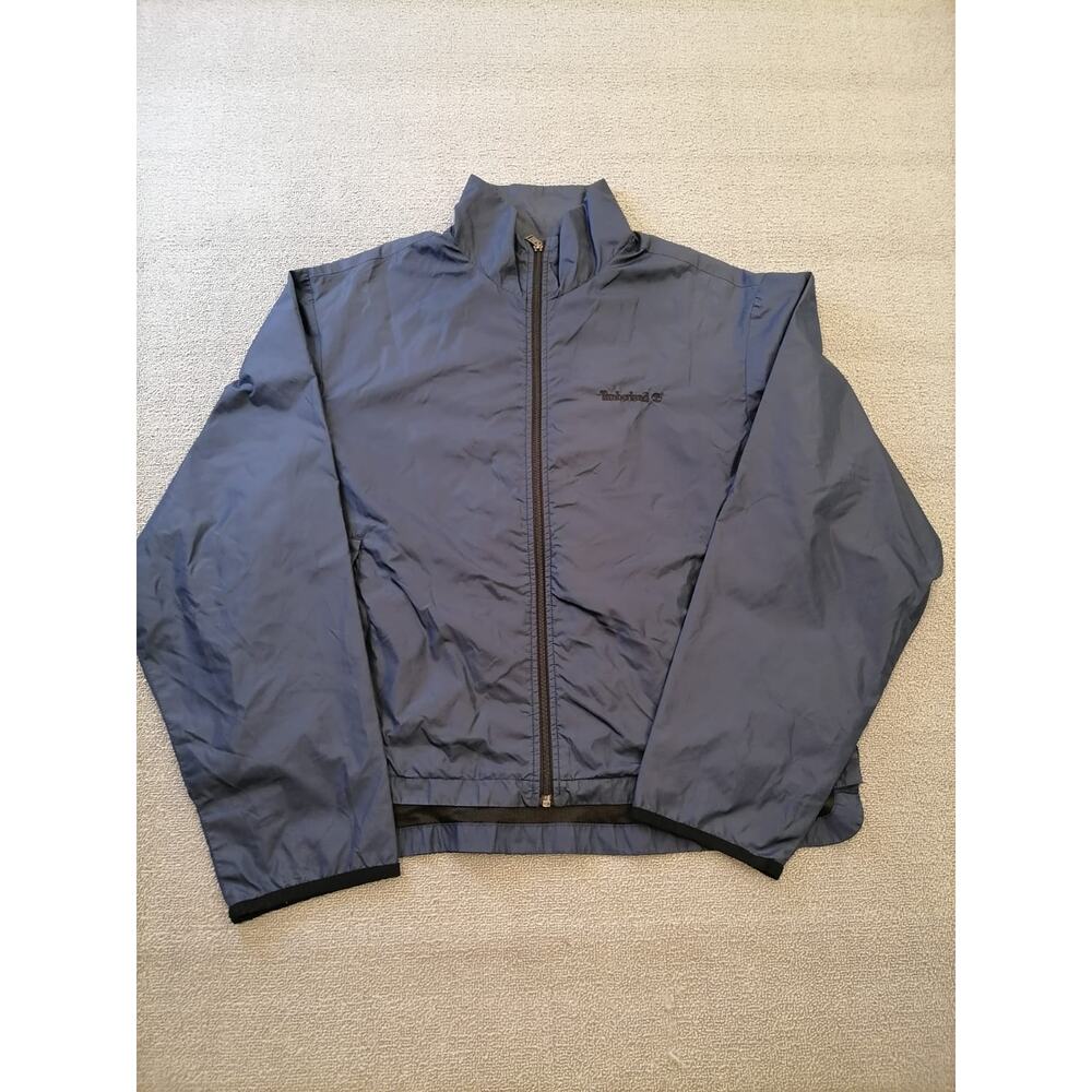 Timberland Large Male Blue‎ Weathergear Full Zip Lightweight Windbreaker Fall